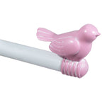 Tringle à rideau décorative réglable et design avec embout d'oiseau mignon