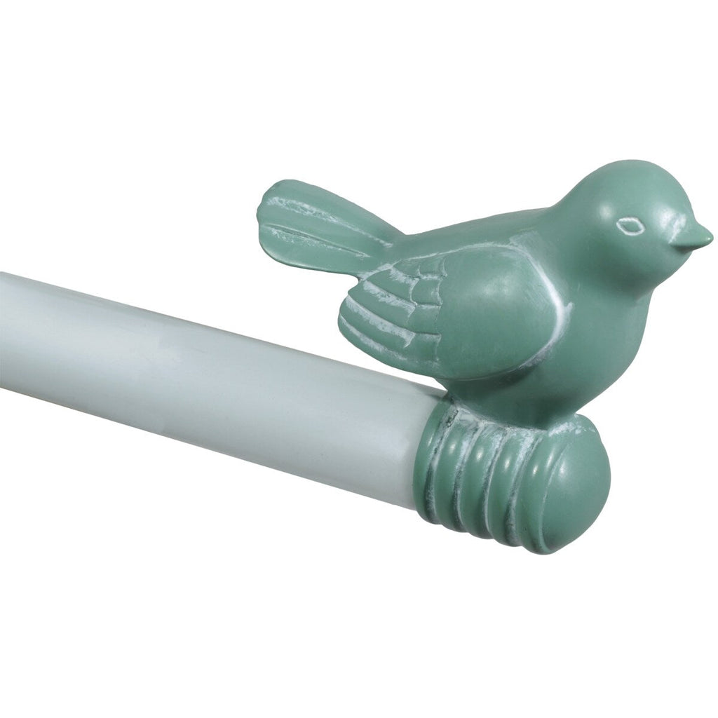 Tringle à rideau décorative réglable et design avec embout d'oiseau mignon