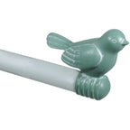 Tringle à rideau décorative réglable et design avec embout d'oiseau mignon