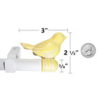 Tringle à rideau décorative réglable et design avec embout d'oiseau mignon