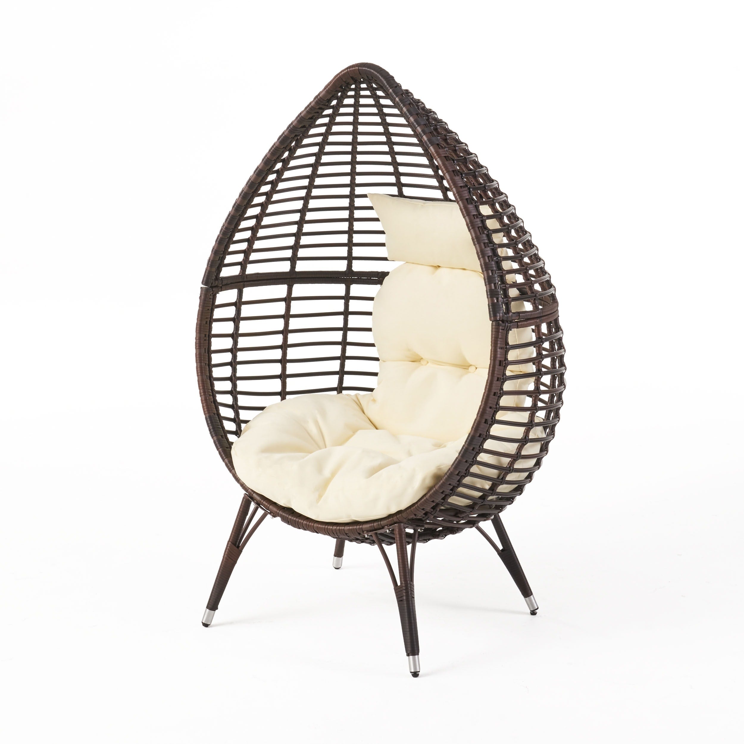 Fauteuil lounge en osier Cutter Teardrop par Christopher Knight Home