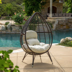 Fauteuil lounge en osier Cutter Teardrop par Christopher Knight Home