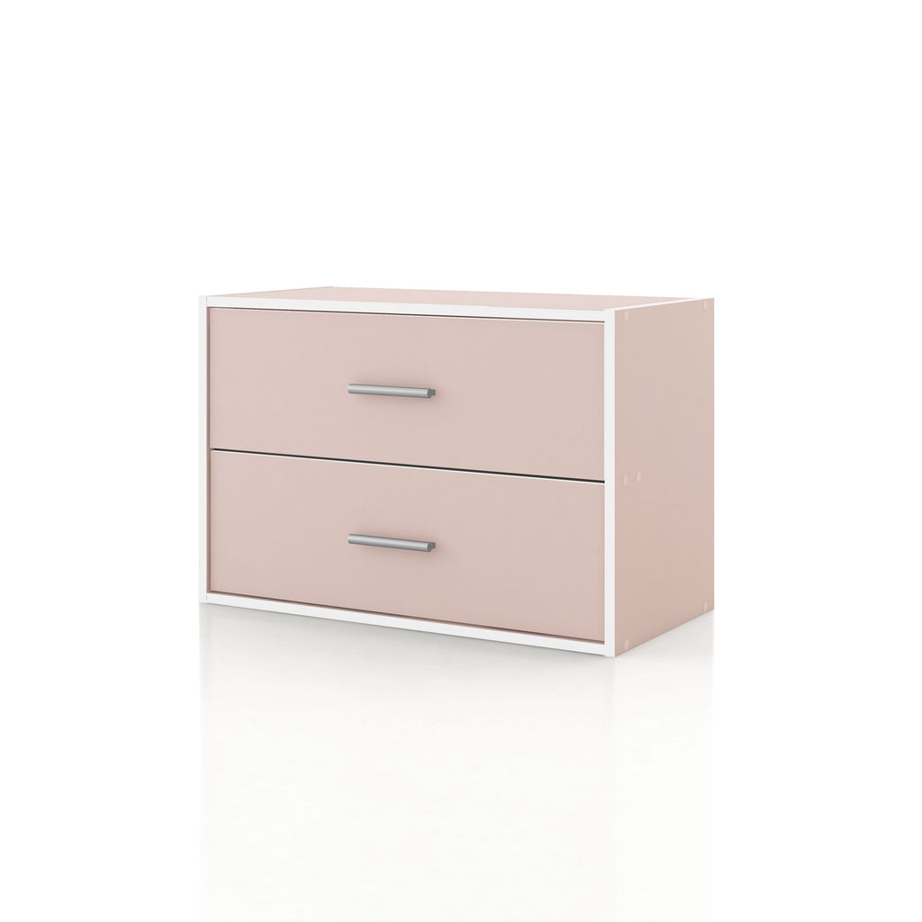 DH BASIC Organiseur de rangement empilable personnalisable en bois moderne - Étagères cubiques, armoire à tiroirs, bibliothèque avec portes par Denhour