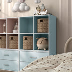 DH BASIC Organiseur de rangement empilable personnalisable en bois moderne - Étagères cubiques, armoire à tiroirs, bibliothèque avec portes par Denhour