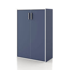 DH BASIC Organiseur de rangement empilable personnalisable en bois moderne - Étagères cubiques, armoire à tiroirs, bibliothèque avec portes par Denhour