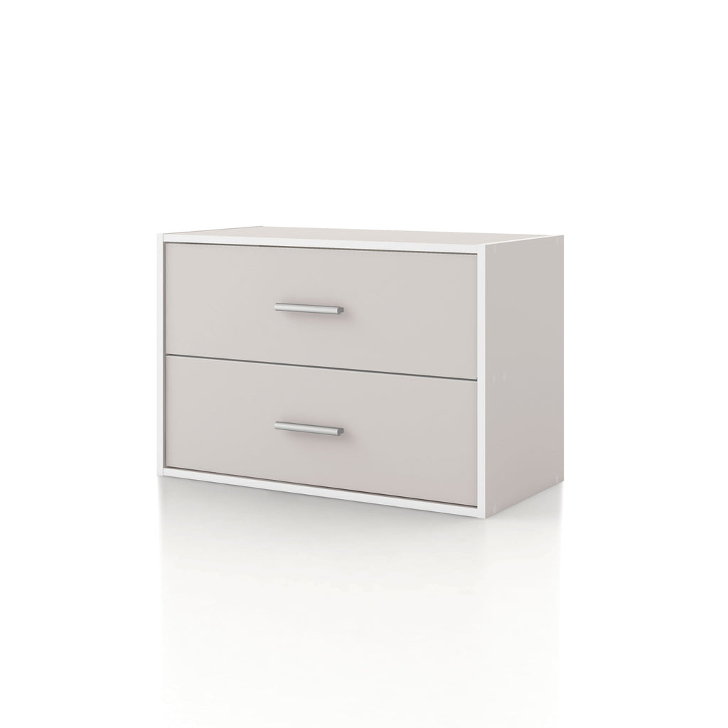 DH BASIC Organiseur de rangement empilable personnalisable en bois moderne - Étagères cubiques, armoire à tiroirs, bibliothèque avec portes par Denhour