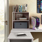 DH BASIC Organiseur de rangement empilable personnalisable en bois moderne - Étagères cubiques, armoire à tiroirs, bibliothèque avec portes par Denhour