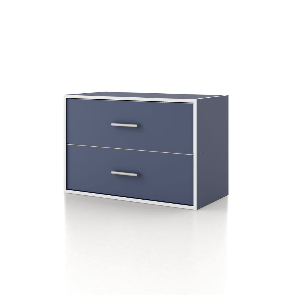 DH BASIC Organiseur de rangement empilable personnalisable en bois moderne - Étagères cubiques, armoire à tiroirs, bibliothèque avec portes par Denhour