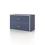 DH BASIC Organiseur de rangement empilable personnalisable en bois moderne - Étagères cubiques, armoire à tiroirs, bibliothèque avec portes par Denhour