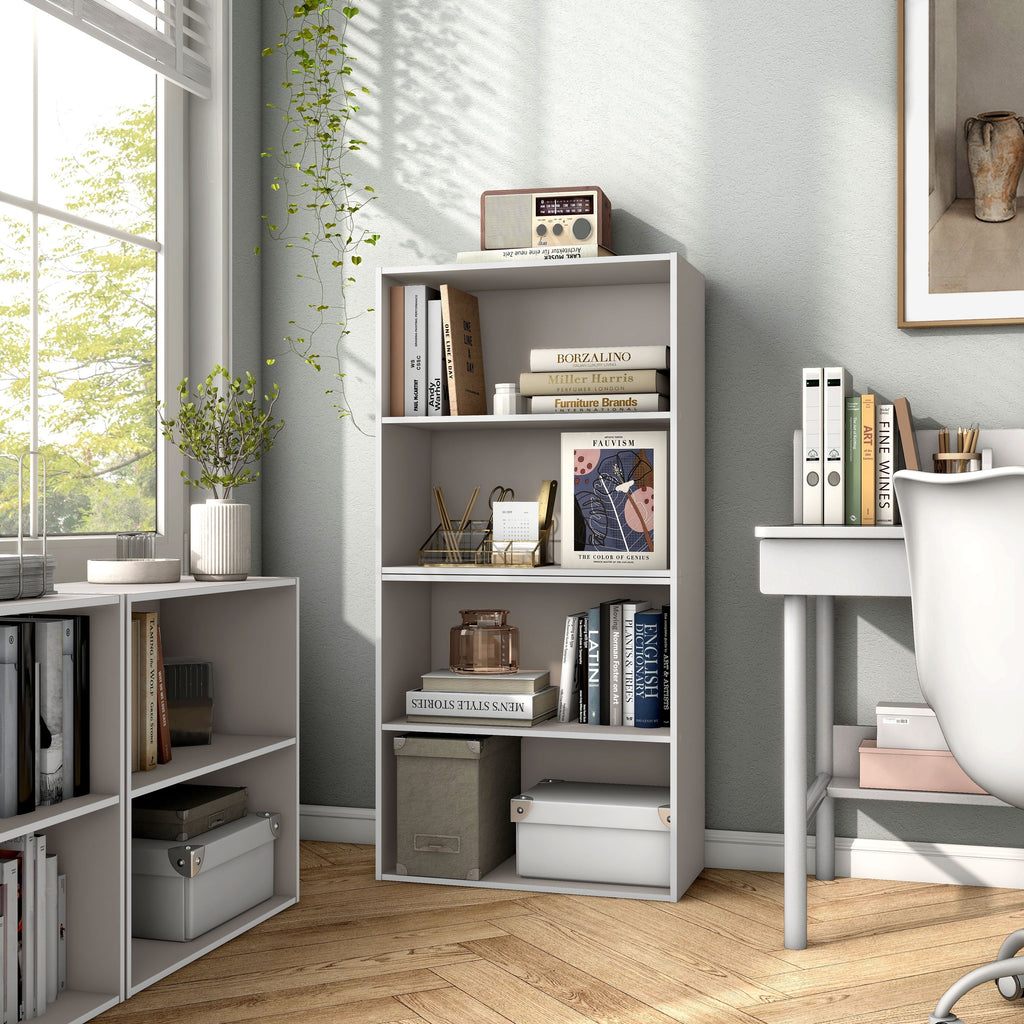 DH BASIC Organiseur de rangement empilable personnalisable en bois moderne - Étagères cubiques, armoire à tiroirs, bibliothèque avec portes par Denhour