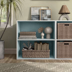 DH BASIC Organiseur de rangement empilable personnalisable en bois moderne - Étagères cubiques, armoire à tiroirs, bibliothèque avec portes par Denhour