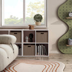 DH BASIC Organiseur de rangement empilable personnalisable en bois moderne - Étagères cubiques, armoire à tiroirs, bibliothèque avec portes par Denhour
