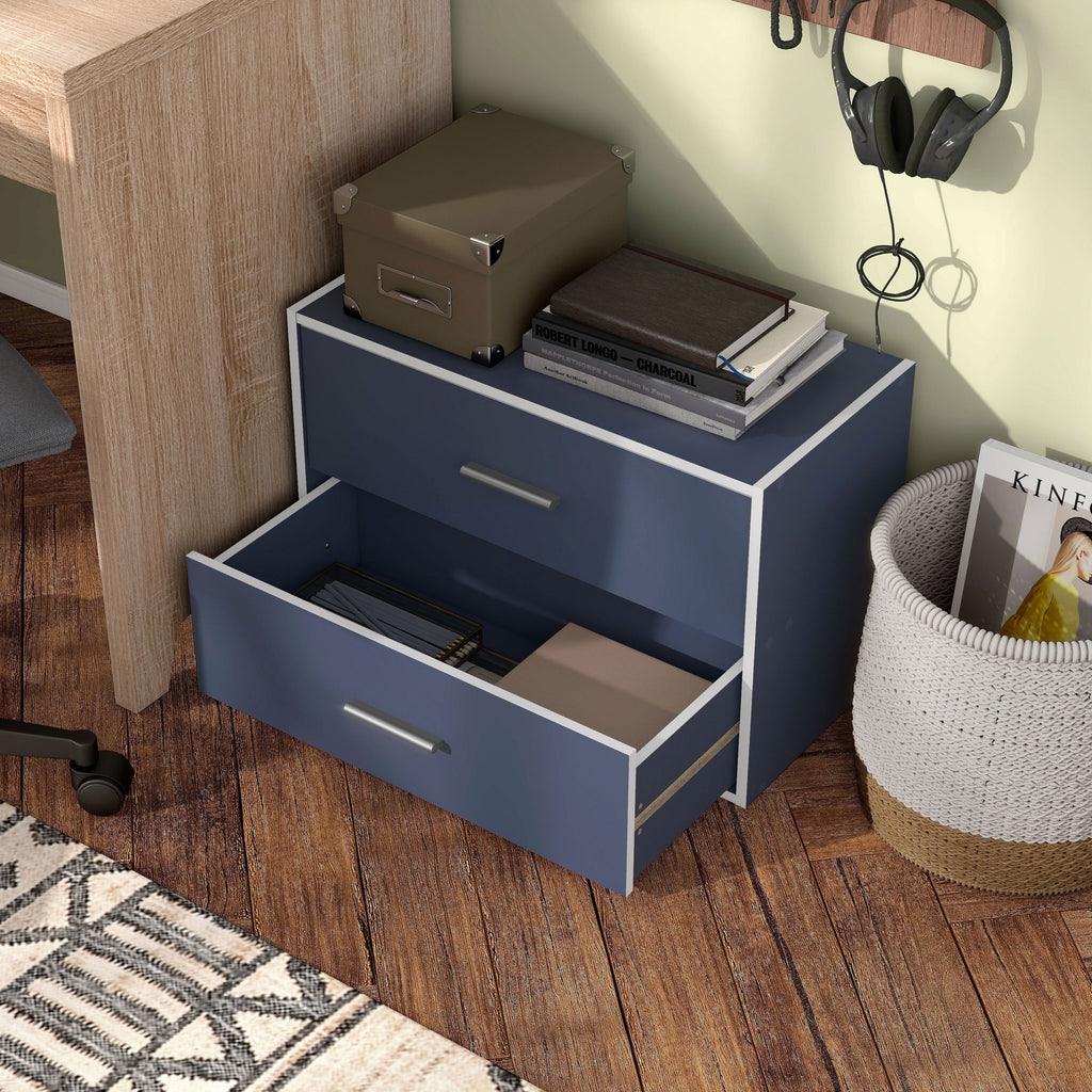 DH BASIC Organiseur de rangement empilable personnalisable en bois moderne - Étagères cubiques, armoire à tiroirs, bibliothèque avec portes par Denhour