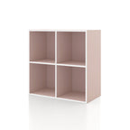 DH BASIC Organiseur de rangement empilable personnalisable en bois moderne - Étagères cubiques, armoire à tiroirs, bibliothèque avec portes par Denhour