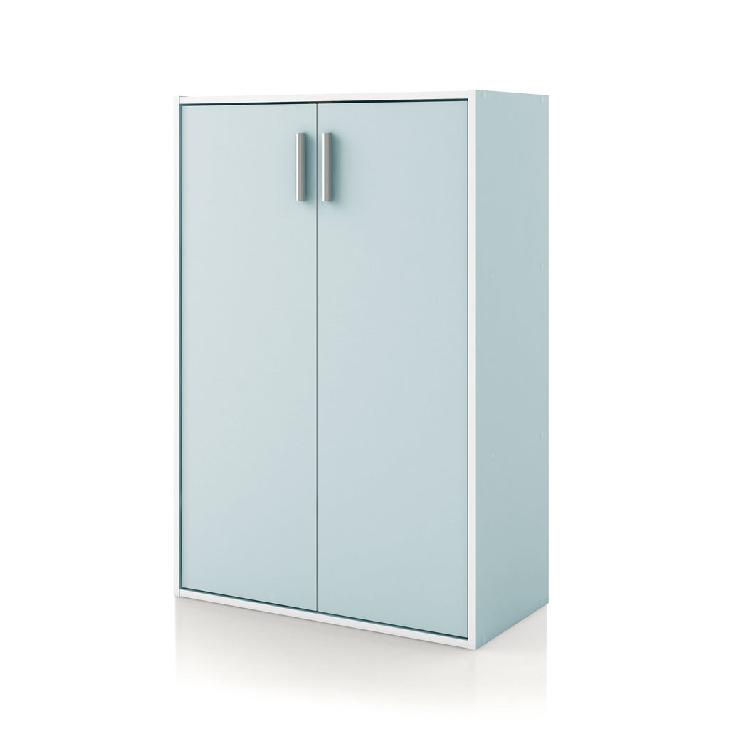 DH BASIC Organiseur de rangement empilable personnalisable en bois moderne - Étagères cubiques, armoire à tiroirs, bibliothèque avec portes par Denhour