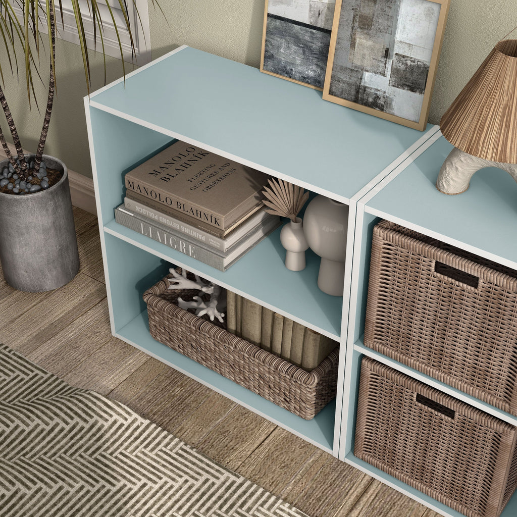 DH BASIC Organiseur de rangement empilable personnalisable en bois moderne - Étagères cubiques, armoire à tiroirs, bibliothèque avec portes par Denhour