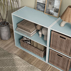 DH BASIC Organiseur de rangement empilable personnalisable en bois moderne - Étagères cubiques, armoire à tiroirs, bibliothèque avec portes par Denhour