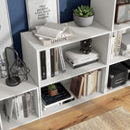 DH BASIC Organiseur de rangement empilable personnalisable en bois moderne - Étagères cubiques, armoire à tiroirs, bibliothèque avec portes par Denhour