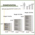 DH BASIC Organiseur de rangement empilable personnalisable en bois moderne - Étagères cubiques, armoire à tiroirs, bibliothèque avec portes par Denhour