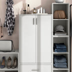 DH BASIC Organiseur de rangement empilable personnalisable en bois moderne - Étagères cubiques, armoire à tiroirs, bibliothèque avec portes par Denhour
