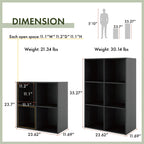 DH BASIC Organiseur de rangement empilable personnalisable en bois moderne - Étagères cubiques, armoire à tiroirs, bibliothèque avec portes par Denhour