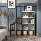 DH BASIC Organiseur de rangement empilable personnalisable en bois moderne - Étagères cubiques, armoire à tiroirs, bibliothèque avec portes par Denhour