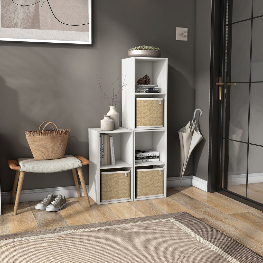 DH BASIC Organiseur de rangement empilable personnalisable en bois moderne - Étagères cubiques, armoire à tiroirs, bibliothèque avec portes par Denhour