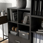 DH BASIC Organiseur de rangement empilable personnalisable en bois moderne - Étagères cubiques, armoire à tiroirs, bibliothèque avec portes par Denhour