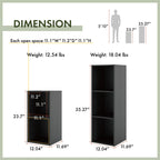 DH BASIC Organiseur de rangement empilable personnalisable en bois moderne - Étagères cubiques, armoire à tiroirs, bibliothèque avec portes par Denhour