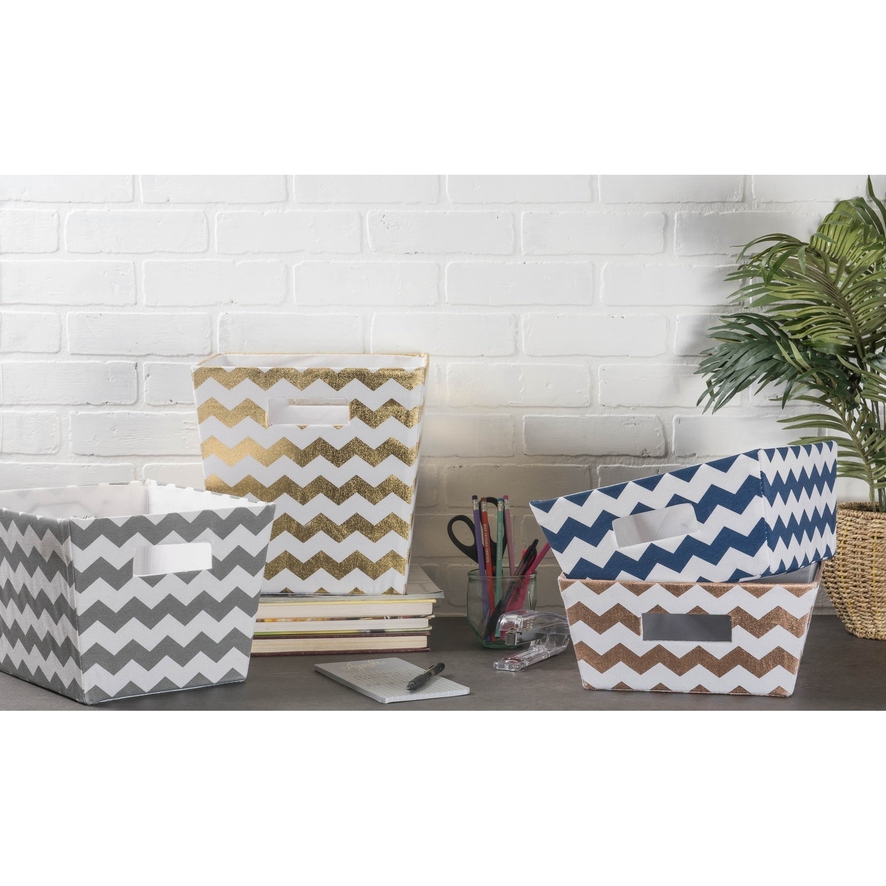 Trapèze de rangement décoratif à chevrons rigides DII