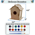 Nichoir en bois fait maison à construire soi-même - Construisez votre propre nichoir avec un kit de peinture facile