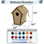 Nichoir en bois fait maison à construire soi-même - Construisez votre propre nichoir avec un kit de peinture facile