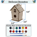 Nichoir en bois fait maison à construire soi-même - Construisez votre propre nichoir avec un kit de peinture facile