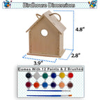 Nichoir en bois fait maison à construire soi-même - Construisez votre propre nichoir avec un kit de peinture facile