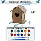 Nichoir en bois fait maison à construire soi-même - Construisez votre propre nichoir avec un kit de peinture facile