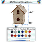 Nichoir en bois fait maison à construire soi-même - Construisez votre propre nichoir avec un kit de peinture facile