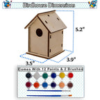 Nichoir en bois fait maison à construire soi-même - Construisez votre propre nichoir avec un kit de peinture facile