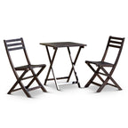 Ensemble bistro 3 pièces Twin Lakes de DTY Outdoor Living, carré, en eucalyptus, huile naturelle
