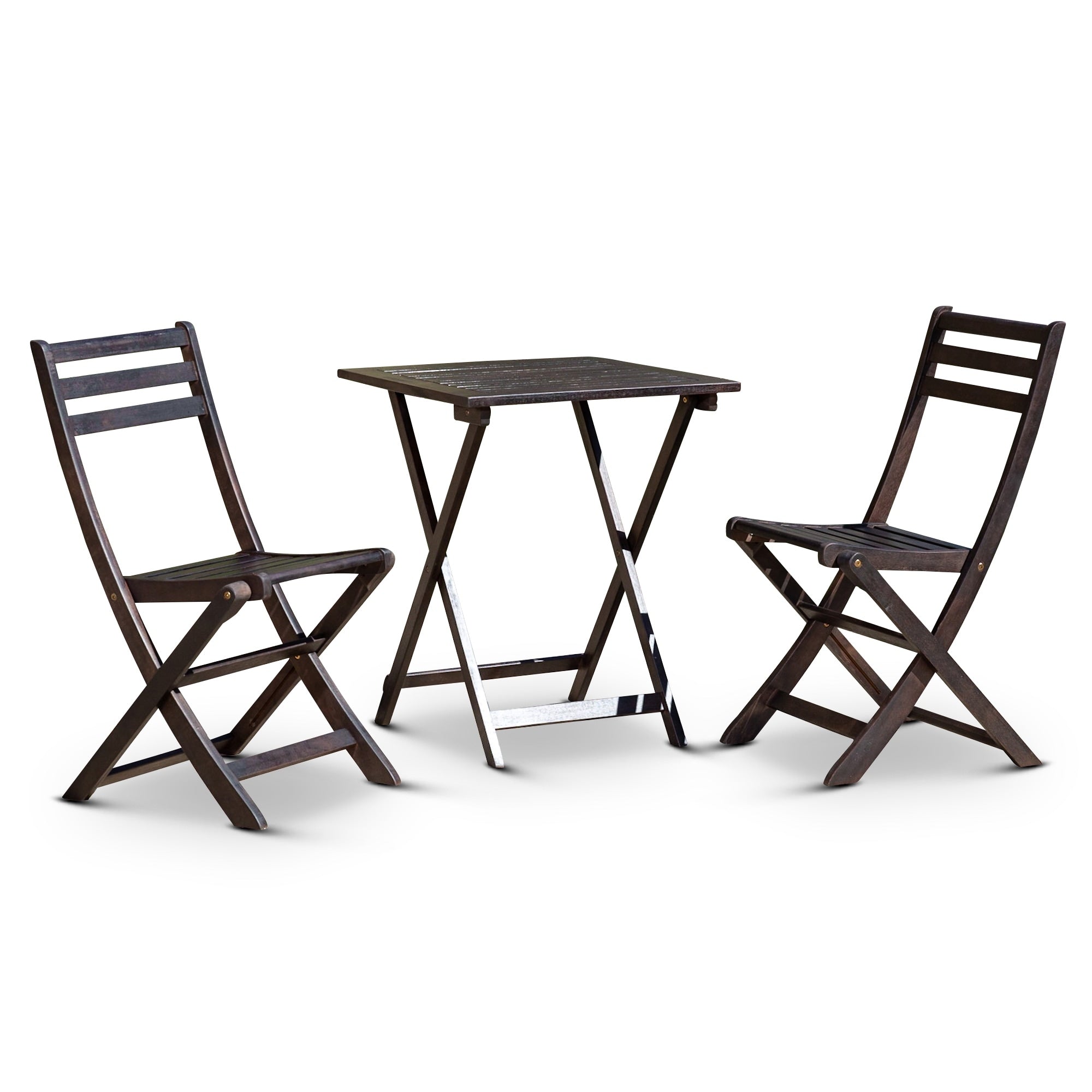 Ensemble bistro 3 pièces Twin Lakes de DTY Outdoor Living, carré, en eucalyptus, huile naturelle