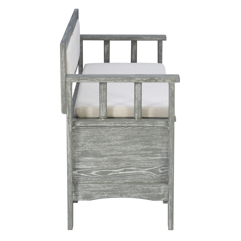 Dahlia Wood Flip Top Storage Entryway Bench