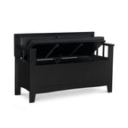 Dahlia Wood Flip Top Storage Entryway Bench