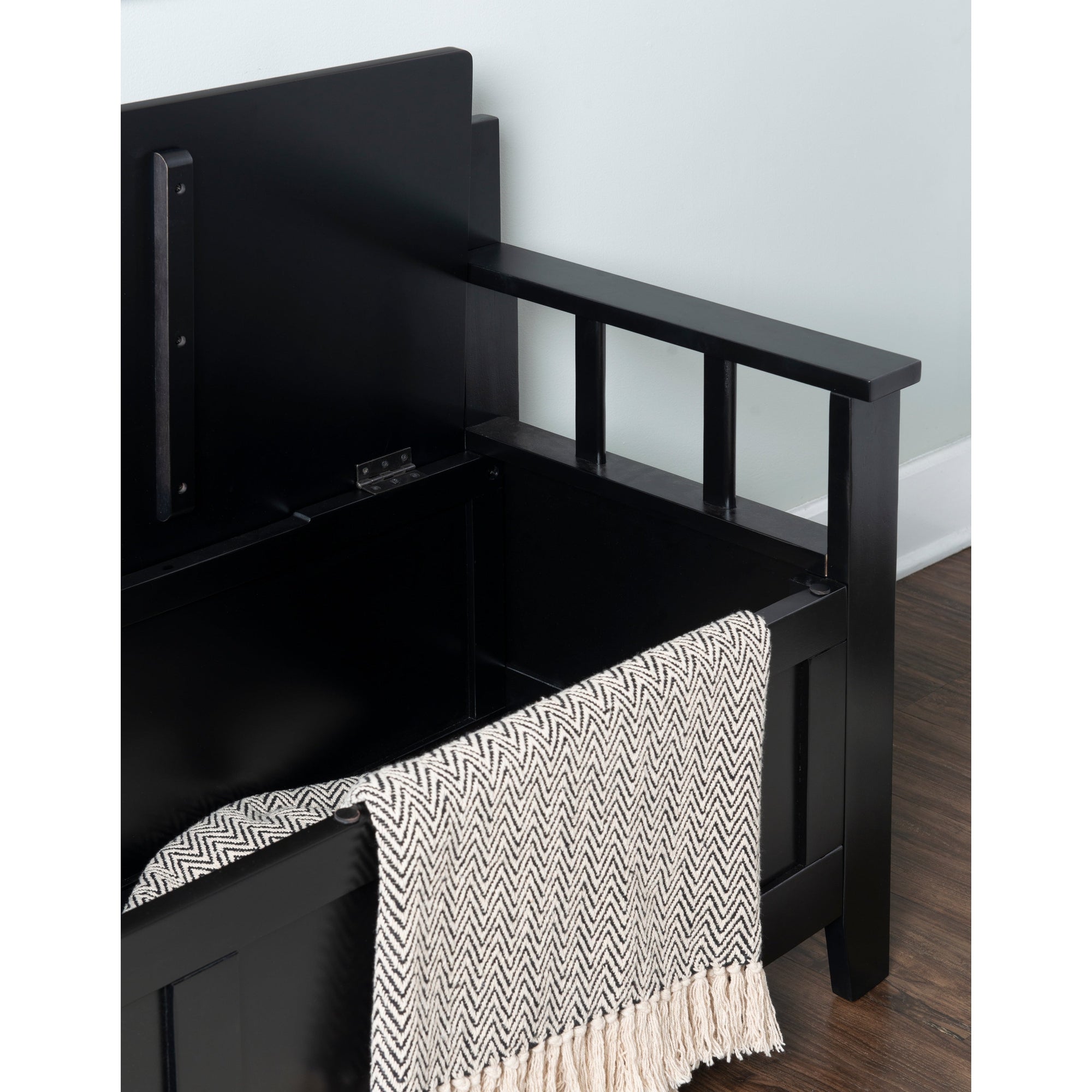 Dahlia Wood Flip Top Storage Entryway Bench