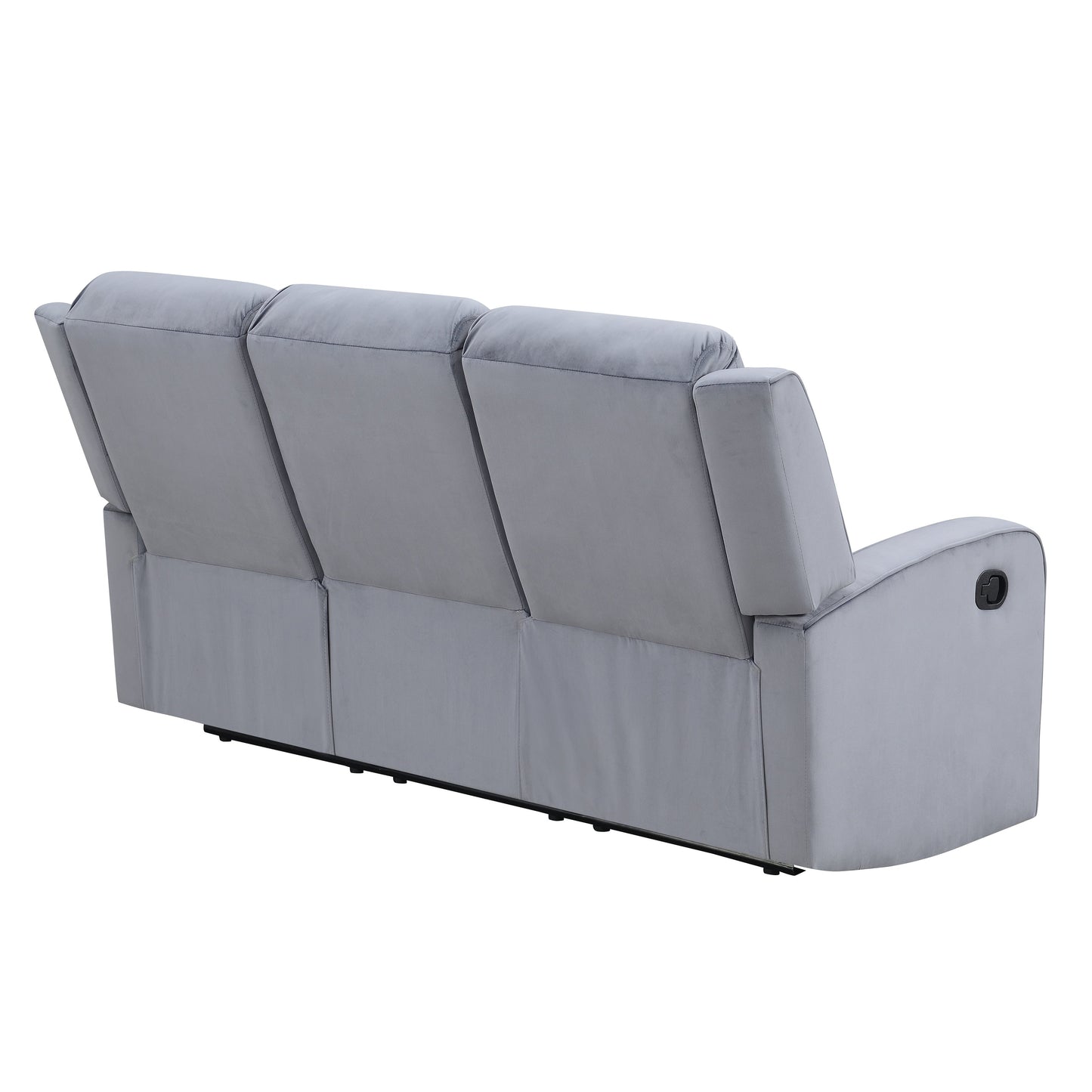 Canapé inclinable rembourré en tissu bleu-gris Dale