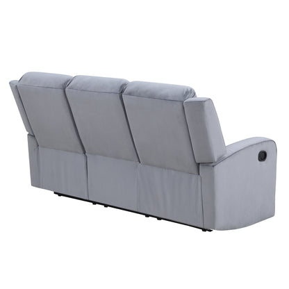 Canapé inclinable rembourré en tissu bleu-gris Dale