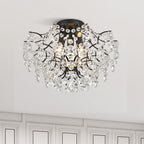 Plafonnier d'intérieur élégant à 3 lumières en cristal Dalia