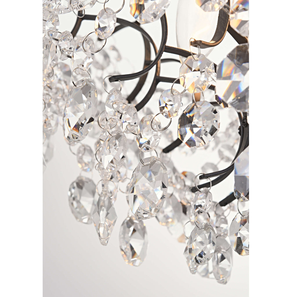Plafonnier d'intérieur élégant à 3 lumières en cristal Dalia