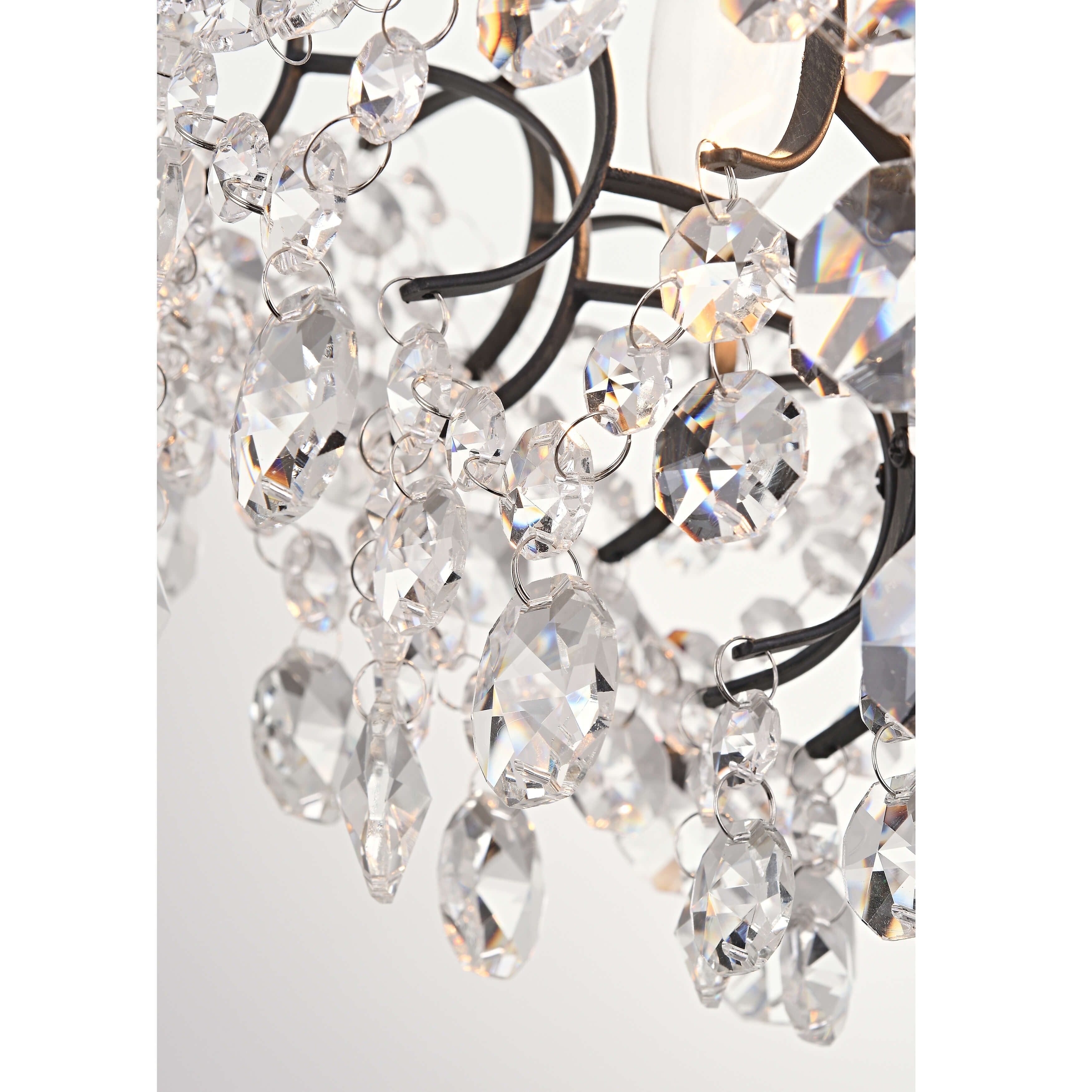 Plafonnier d'intérieur élégant à 3 lumières en cristal Dalia