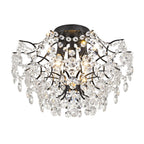 Plafonnier d'intérieur élégant à 3 lumières en cristal Dalia