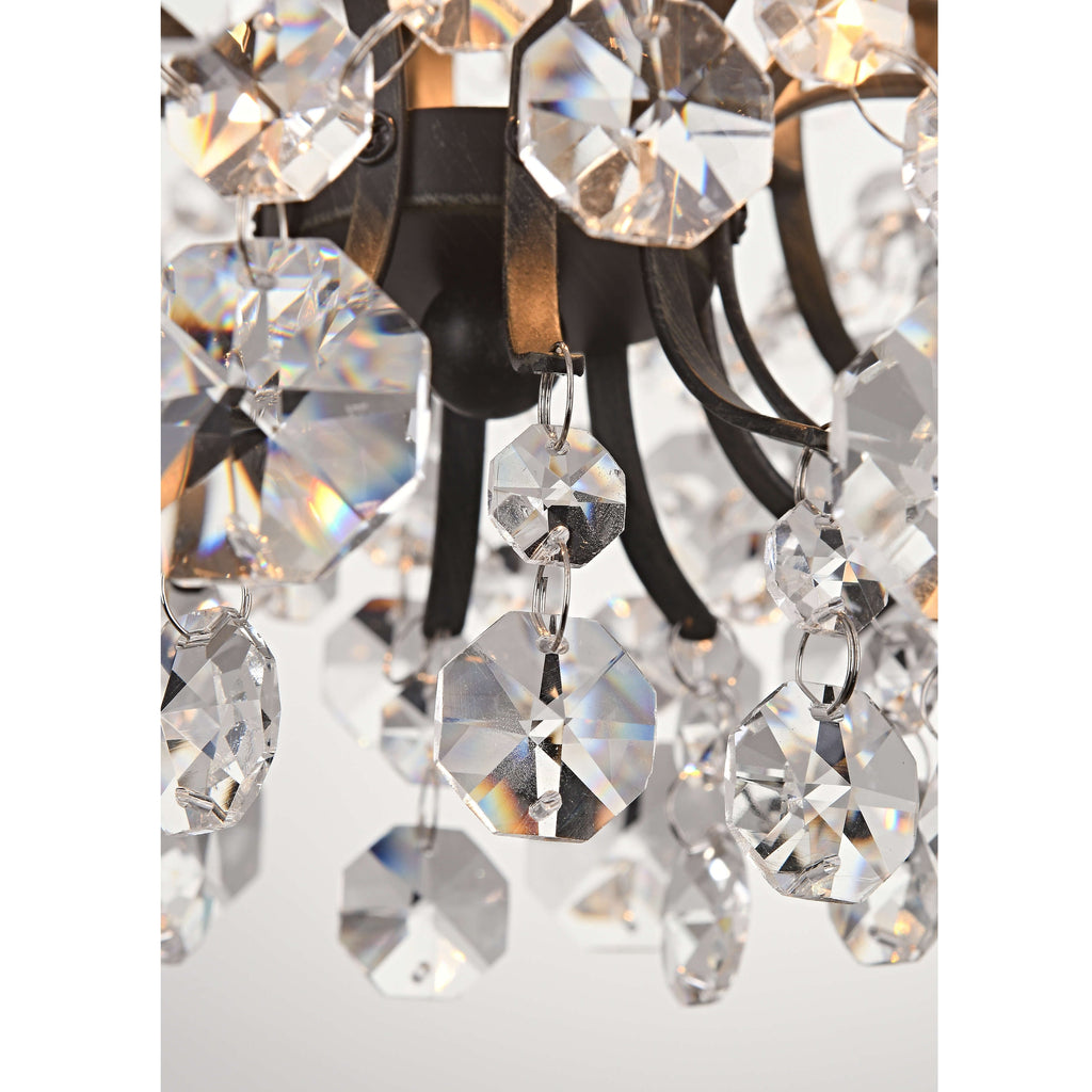 Plafonnier d'intérieur élégant à 3 lumières en cristal Dalia