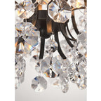 Plafonnier d'intérieur élégant à 3 lumières en cristal Dalia